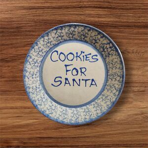 Beaumont Brothers Pottery BBP Cookies For Santa 7" Plate Salt Glaze 2000